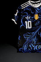 Argentina | LIONEL MESSI #10 | 2026 FIFA World Cup | Away Kit | Latest Design | Black & Blue | Regular Fit