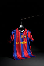 FC Barcelona | LIONEL MESSI #10 | 2007-08 | Home Kit | Retro Design | Blue & Red  | Regular Fit