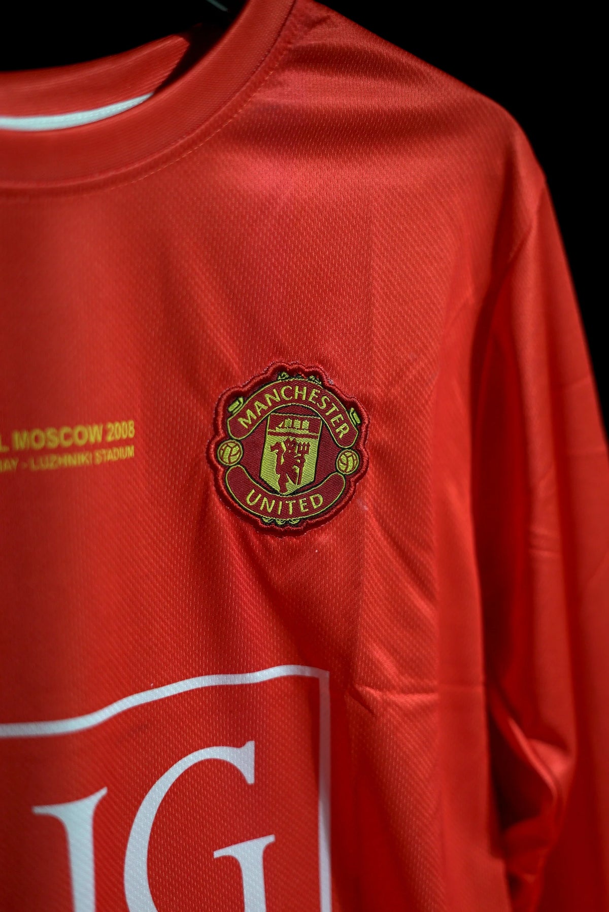 Manchester United FC | CRISTIANO RONALDO #7 | 2007-08 | Home Kit | AIG | Retro Design | Black | Embroidered Badges | Full Sleeve Kit