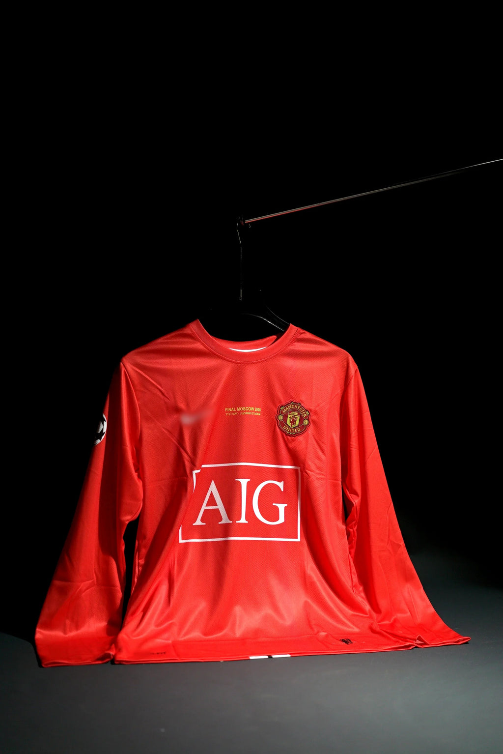 Manchester United FC | CRISTIANO RONALDO #7 | 2007-08 | Home Kit | AIG | Retro Design | Black | Embroidered Badges | Full Sleeve Kit