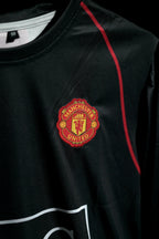 Manchester United FC | CRISTIANO RONALDO #7 | 2007-08 | Away Kit | AIG | Retro Design | Black | Embroidered Badges | Full Sleeve Kit