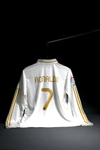 Real Madrid | CRISTIANO RONALDO #7 | 2011-12 | Home Kit | bwin | Retro Design | White | Embroidered Badges | Collared Full Sleeve Kit (Copy)