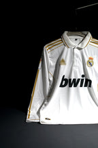 Real Madrid | CRISTIANO RONALDO #7 | 2011-12 | Home Kit | bwin | Retro Design | White | Embroidered Badges | Collared Full Sleeve Kit (Copy)