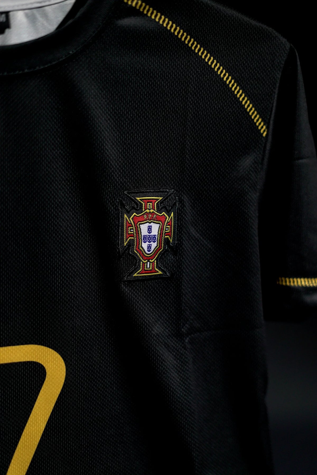 Portugal | CRISTIANO RONALDO #17 | 2006 | Away Kit | Retro Design | Black | Embroidered Badges | Regular Fit