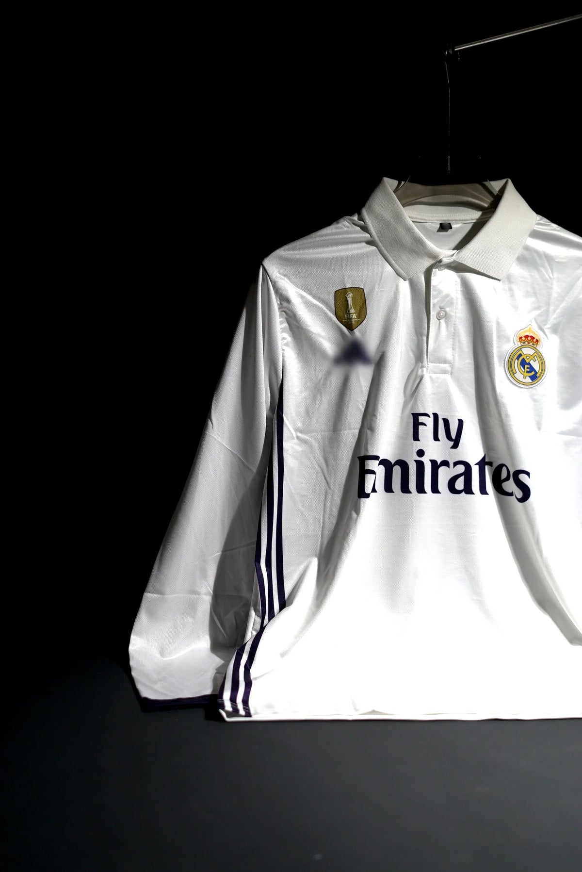 Real Madrid | CRISTIANO RONALDO #7 | 2016-17 | Home Kit | Fly Emirates | Retro Design | White | Embroidered Badges | Collared Full Sleeve Kit