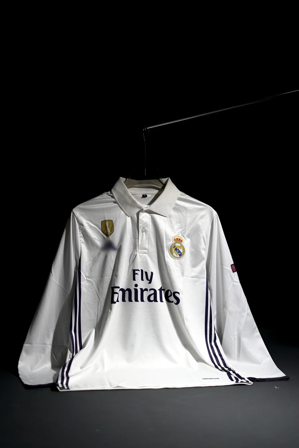 Real Madrid | CRISTIANO RONALDO #7 | 2016-17 | Home Kit | Fly Emirates | Retro Design | White | Embroidered Badges | Collared Full Sleeve Kit
