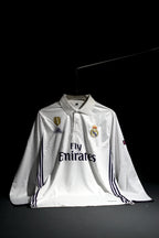 Real Madrid | CRISTIANO RONALDO #7 | 2016-17 | Home Kit | Fly Emirates | Retro Design | White | Embroidered Badges | Collared Full Sleeve Kit