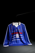France | ZINEDINE ZIDANE #10 | 1998 FIFA World Cup | Home Kit | Retro Design | Blue | Embroidered Badges | Collared Full Sleeve Kit