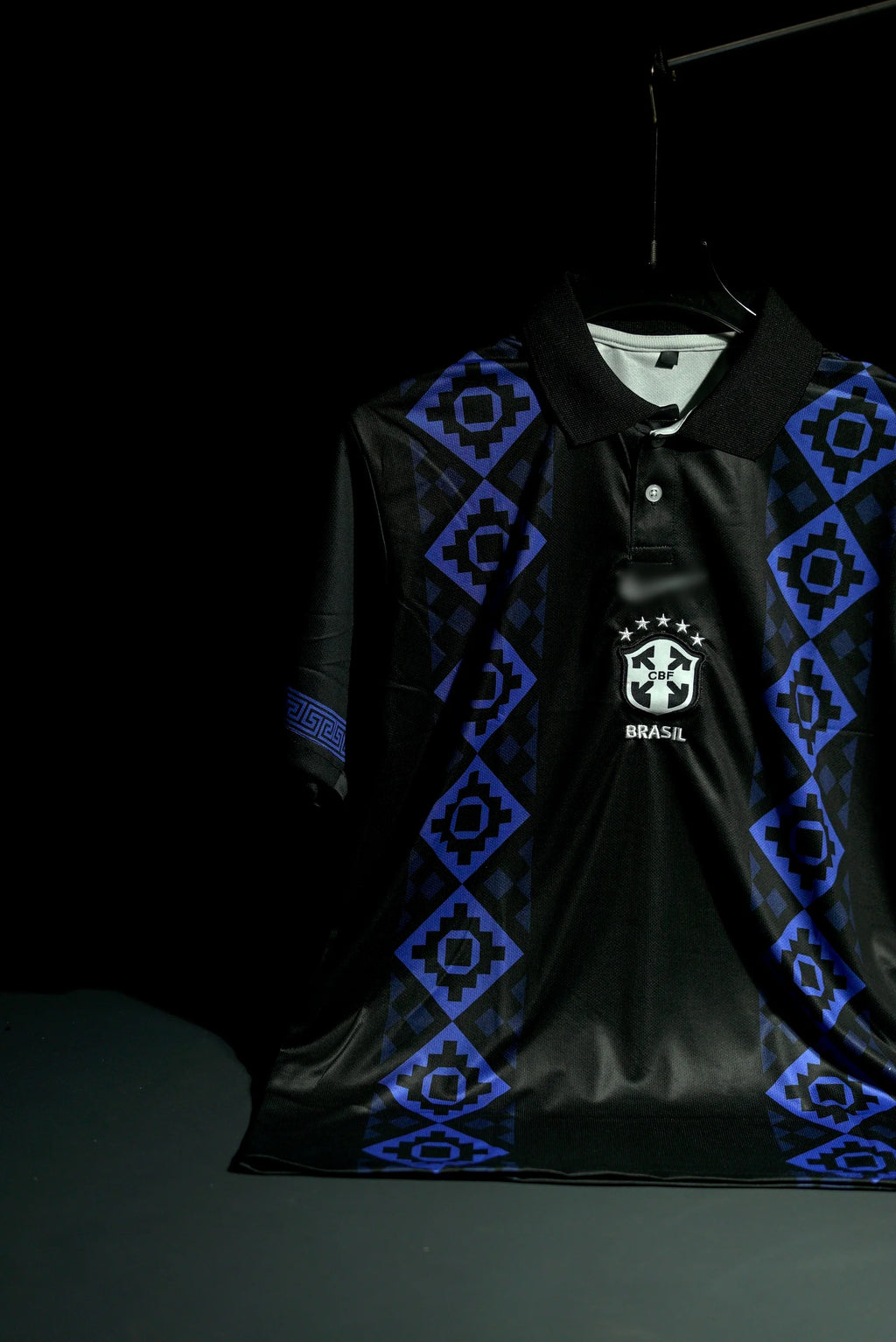 Brazil | 2026 | Special Kit | Latest Design | Black & Blue | Embroidered Badges | Collared Kit | Regular Fit