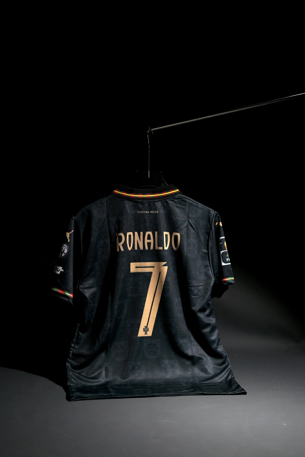 Portugal | CRISTIANO RONALDO #7 | 2026 | Special Kit | Latest Design | Black | Embroidered Badges | Collared Kit | Regular Fit