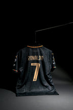 Portugal | CRISTIANO RONALDO #7 | 2026 | Special Kit | Latest Design | Black | Embroidered Badges | Collared Kit | Regular Fit