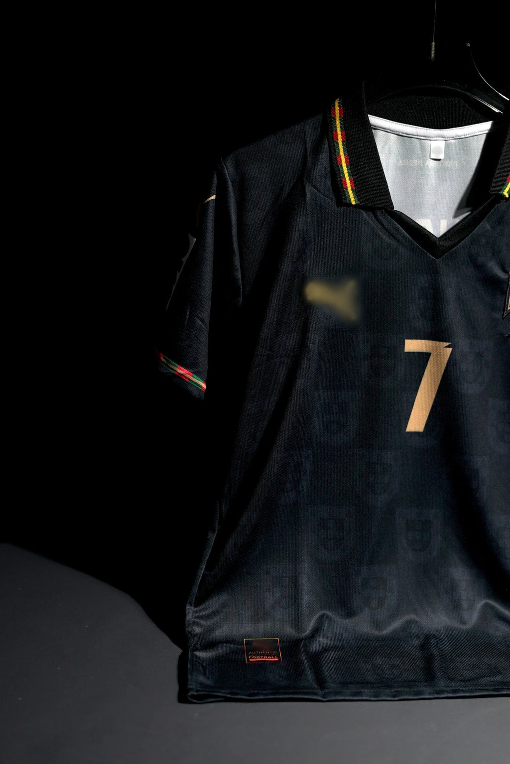 Portugal | CRISTIANO RONALDO #7 | 2026 | Special Kit | Latest Design | Black | Embroidered Badges | Collared Kit | Regular Fit