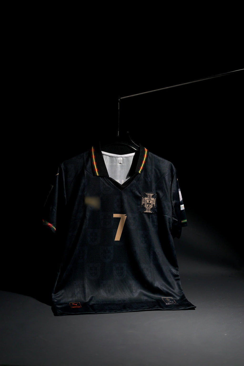 Portugal | CRISTIANO RONALDO #7 | 2026 | Special Kit | Latest Design | Black | Embroidered Badges | Collared Kit | Regular Fit