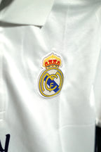 Real Madrid | CRISTIANO RONALDO #7 | 2016 -17 | Home Kit | Fly Emirates | Retro Design | White | Embroidered Badges | Collared Kit | Regular Fit