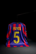 FC Barcelona | PUYOL #5 | 2003-04 | Home Kit | Retro Design | Embroidered Badges | Red & Blue | Oversized Fit