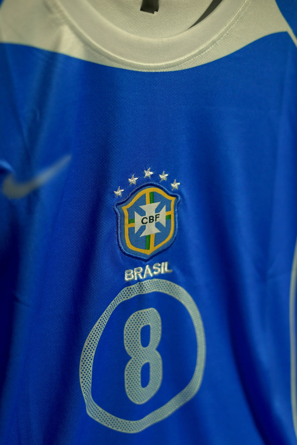 Brazil | KAKA #8 | 2004-05 | Away Kit | Retro Design | Embroidered Badges | Blue | Oversized Fit