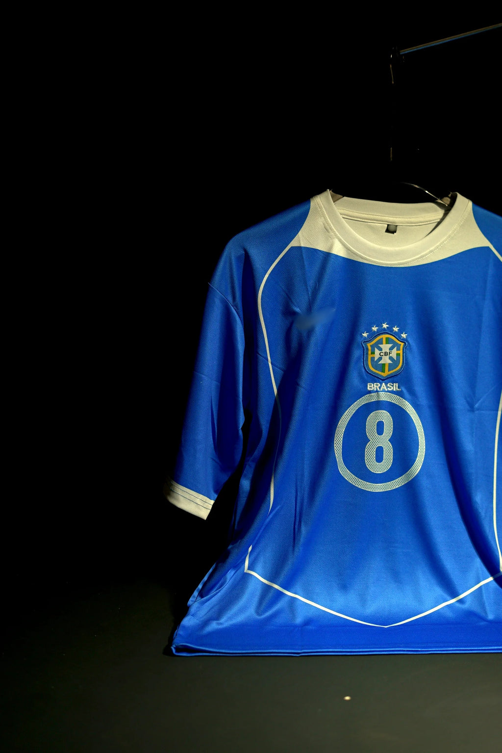 Brazil | KAKA #8 | 2004-05 | Away Kit | Retro Design | Embroidered Badges | Blue | Oversized Fit