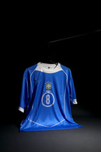 Brazil | KAKA #8 | 2004-05 | Away Kit | Retro Design | Embroidered Badges | Blue | Oversized Fit