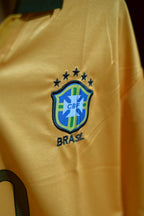 Brazil | KAKA #10 | 2013 | Home Kit | Embroidered | Special Kit | Retro Design | Yellow | Collared Kit | Oversized Fit