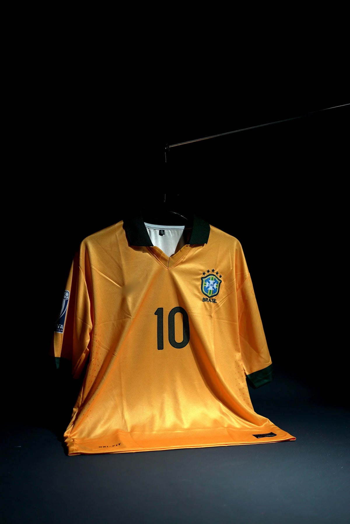 Brazil | KAKA #10 | 2013 | Home Kit | Embroidered | Special Kit | Retro Design | Yellow | Collared Kit | Oversized Fit