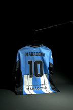 Argentina | MARADONA #10 | 2001 | Farewell Kit | Embroidered | Special Kit | Retro Design | Blue | Collared Kit | Oversized Fit