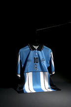Argentina | MARADONA #10 | 2001 | Farewell Kit | Embroidered | Special Kit | Retro Design | Blue | Collared Kit | Oversized Fit