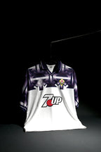 FC Fiorentina | BATISTUTA #9 | 1992-93 | Away Kit | 7Up | Embroidered | Special Kit | Retro Design | White & Black | Collared Kit | Oversized Fit
