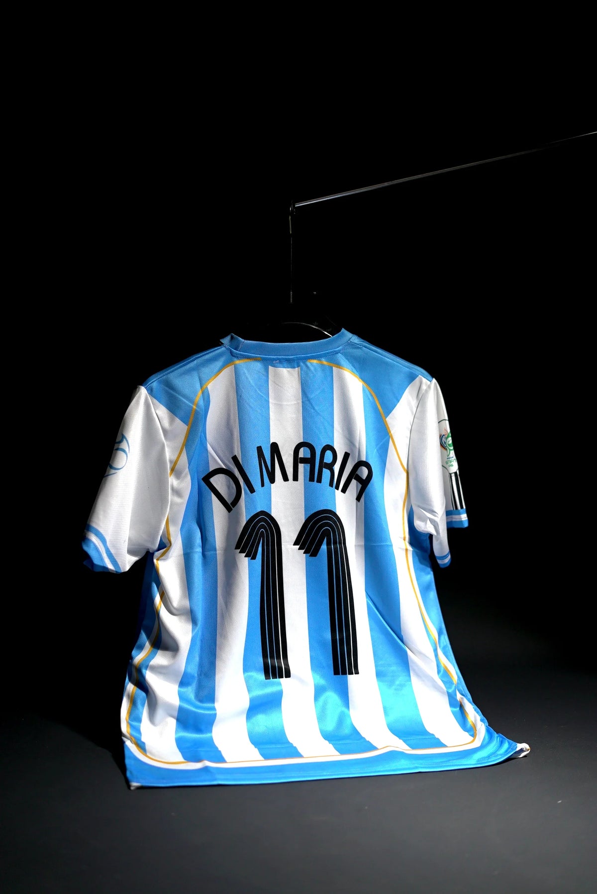 Argentina | DI MARIA #11 | 2006 | Home Kit | Retro Design | Sky Blue & White | Embroidered Badges | Regular Fit