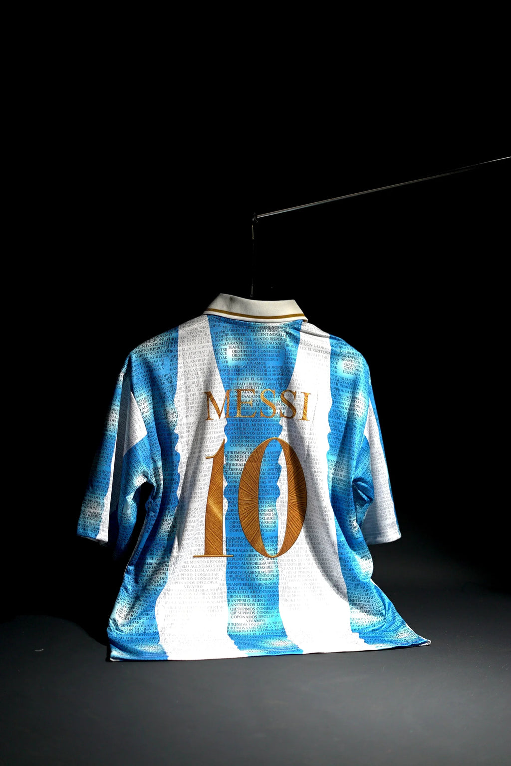 Argentina | LIONEL MESSI #10 | 2026 | Home Kit | Embroidered | Special Kit | Latest Design | Blue & White | Collared Kit | Oversized Fit