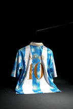 Argentina | LIONEL MESSI #10 | 2026 | Home Kit | Embroidered | Special Kit | Latest Design | Blue & White | Collared Kit | Oversized Fit