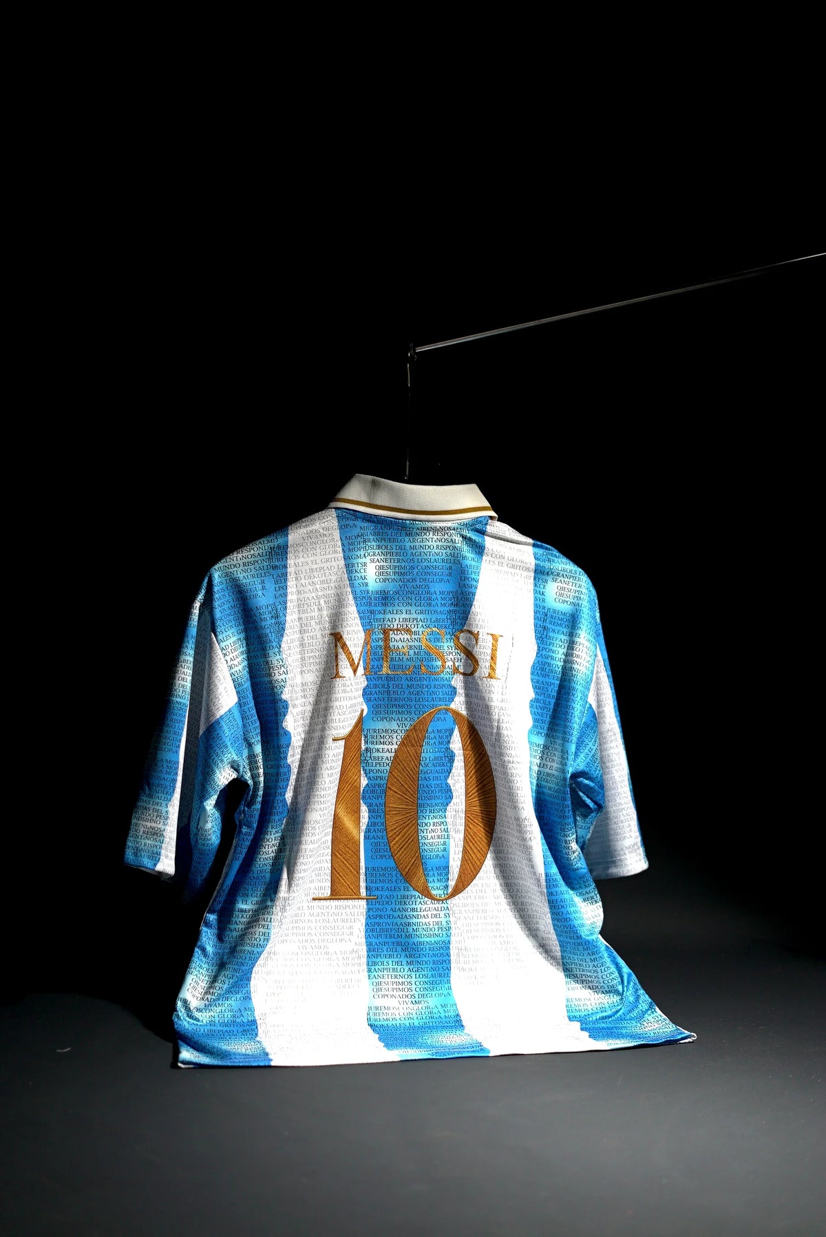Argentina | LIONEL MESSI #10 | 2026 | Home Kit | Embroidered | Special Kit | Latest Design | Blue & White | Collared Kit | Oversized Fit