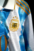 Argentina | LIONEL MESSI #10 | 2026 | Home Kit | Embroidered | Special Kit | Latest Design | Blue & White | Collared Kit | Oversized Fit