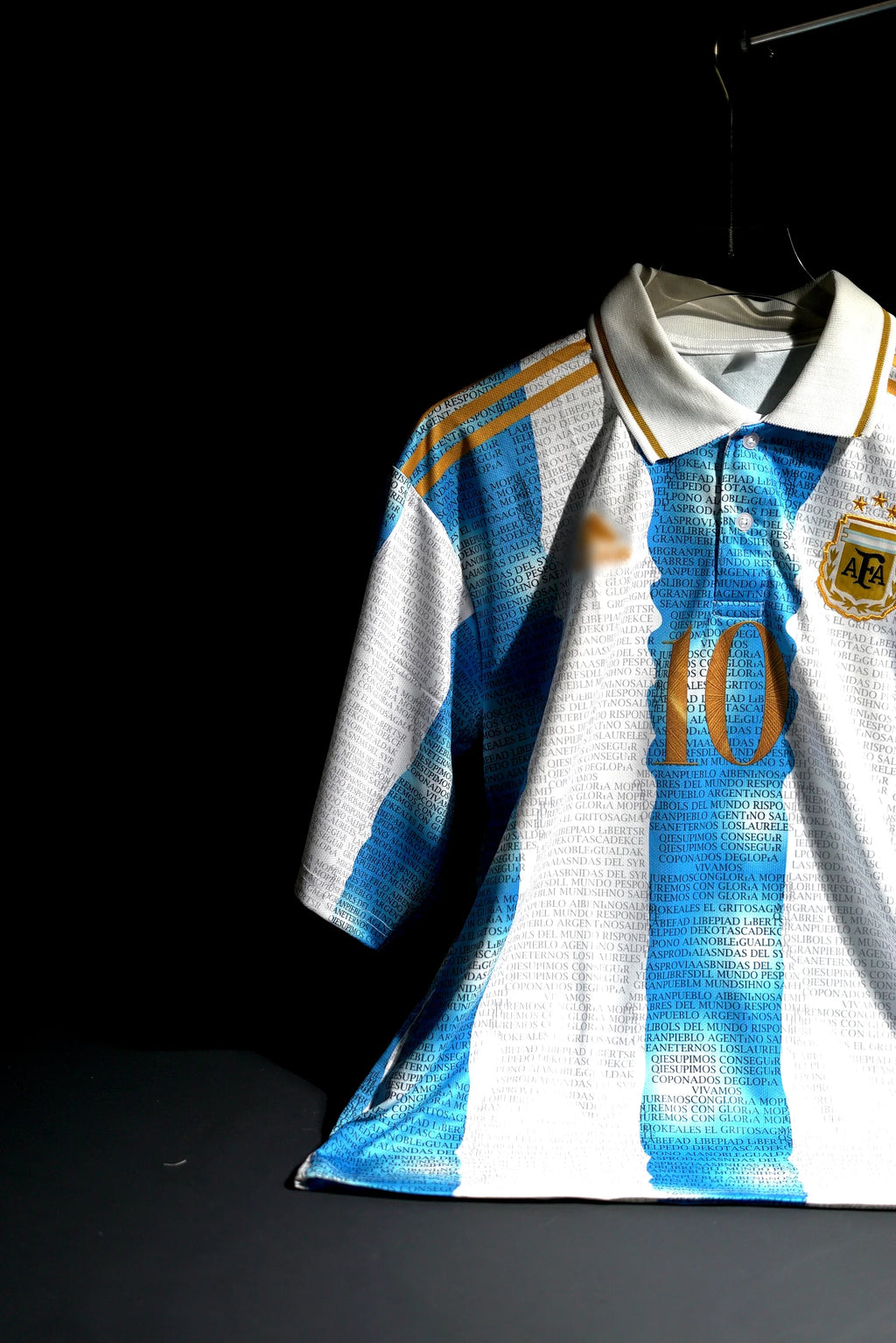 Argentina | LIONEL MESSI #10 | 2026 | Home Kit | Embroidered | Special Kit | Latest Design | Blue & White | Collared Kit | Oversized Fit