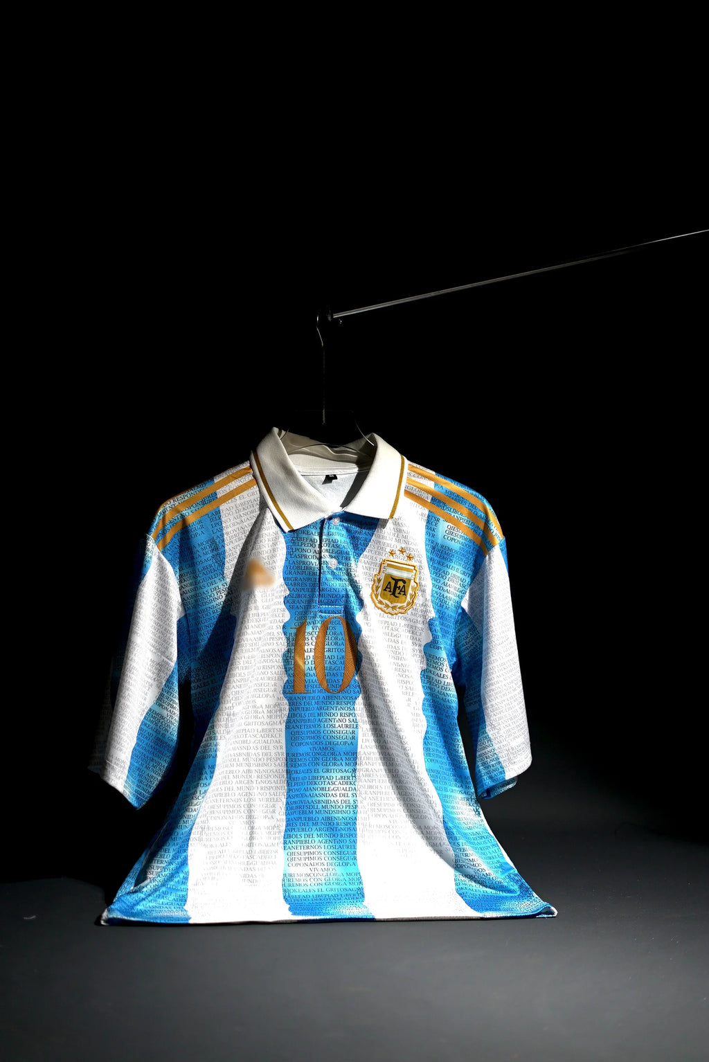 Argentina | LIONEL MESSI #10 | 2026 | Home Kit | Embroidered | Special Kit | Latest Design | Blue & White | Collared Kit | Oversized Fit