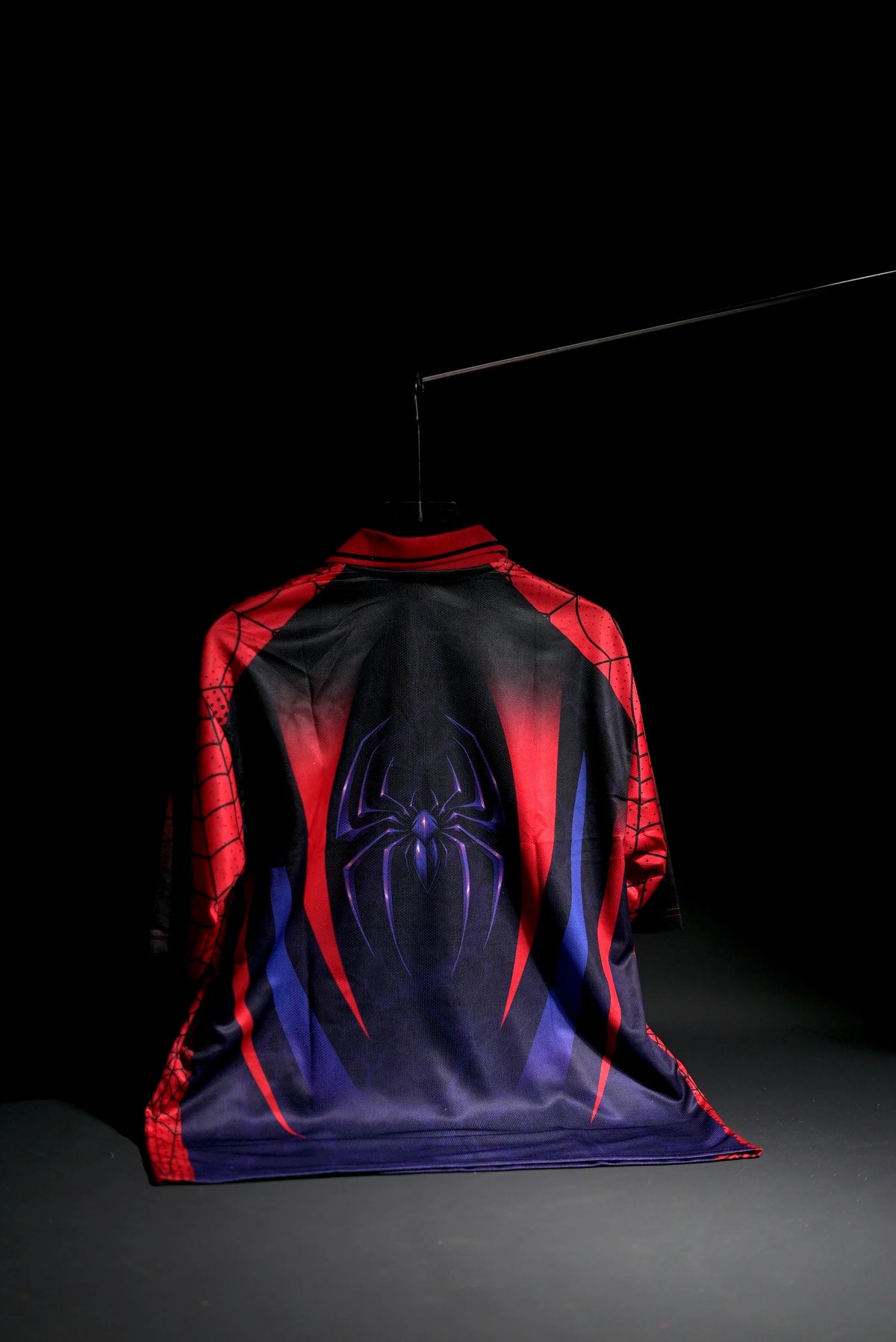 FC Barcelona Polo x Spiderman | 2026 | Special Kit | Embroidered | Latest Design | Blue & Red | Collared Kit | Oversized Fit