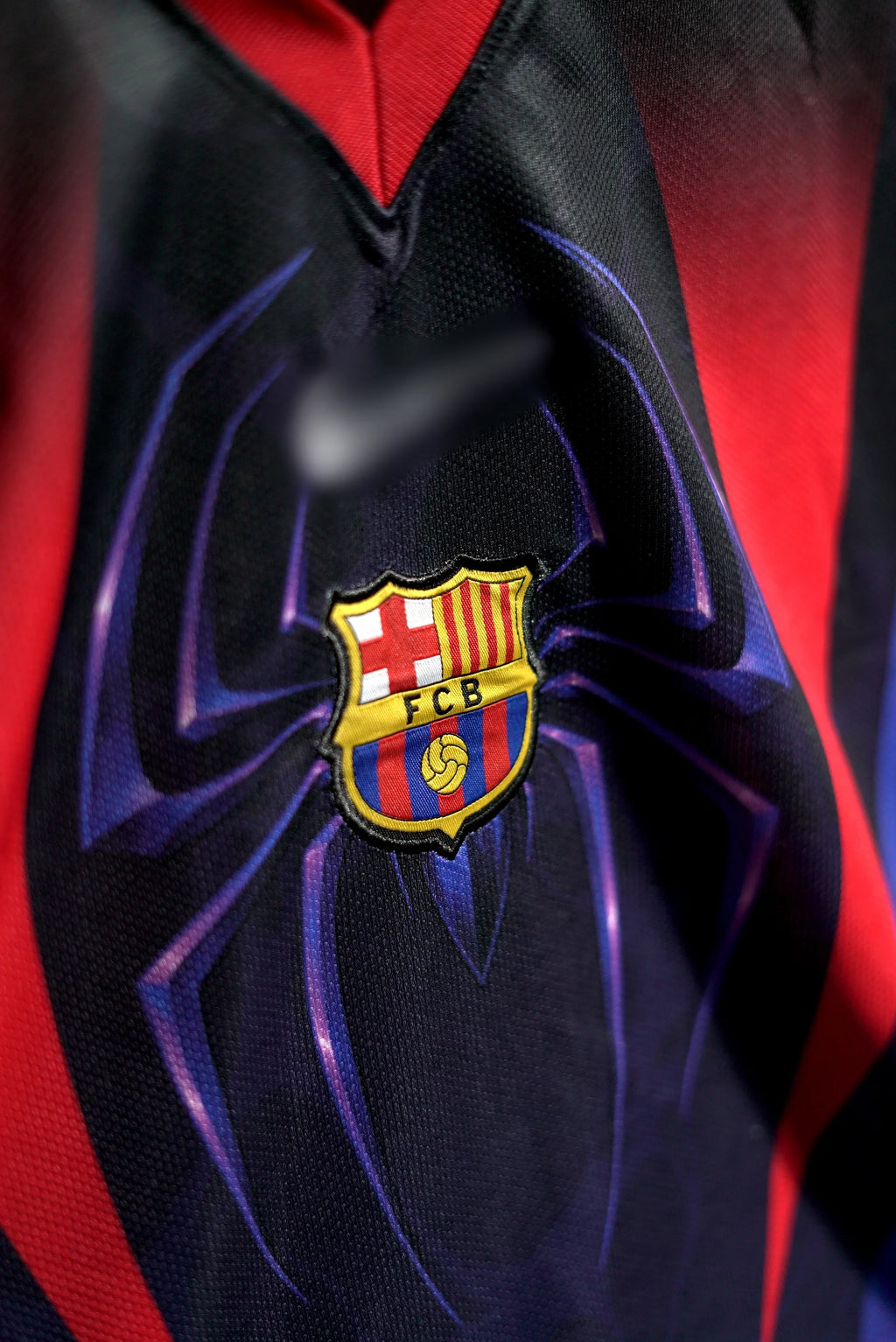 FC Barcelona Polo x Spiderman | 2026 | Special Kit | Embroidered | Latest Design | Blue & Red | Collared Kit | Oversized Fit