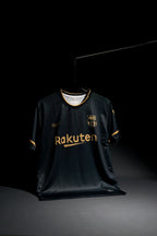 FC Barcelona | LIONEL MESSI #10 | 2020-21 | Away Kit | Rakuten | Retro Design | Black | Regular Fit