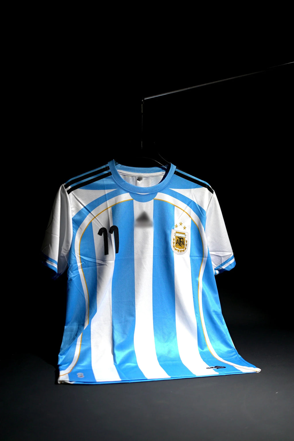 Argentina | DI MARIA #11 | 2006 | Home Kit | Retro Design | Sky Blue & White | Embroidered Badges | Regular Fit