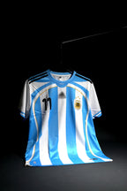 Argentina | DI MARIA #11 | 2006 | Home Kit | Retro Design | Sky Blue & White | Embroidered Badges | Regular Fit