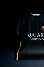 FC Barcelona | NEYMAR JR #11 | 2013-14 | Away Kit | Qatar Airways | Retro Design | Black | Embroidered Badges | Regular Fit