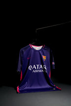 FC Barcelona | LIONEL MESSI #10 | 2016-17 | Away Kit | Qatar Airways | Retro Design | Blue & Pink | Regular Fit