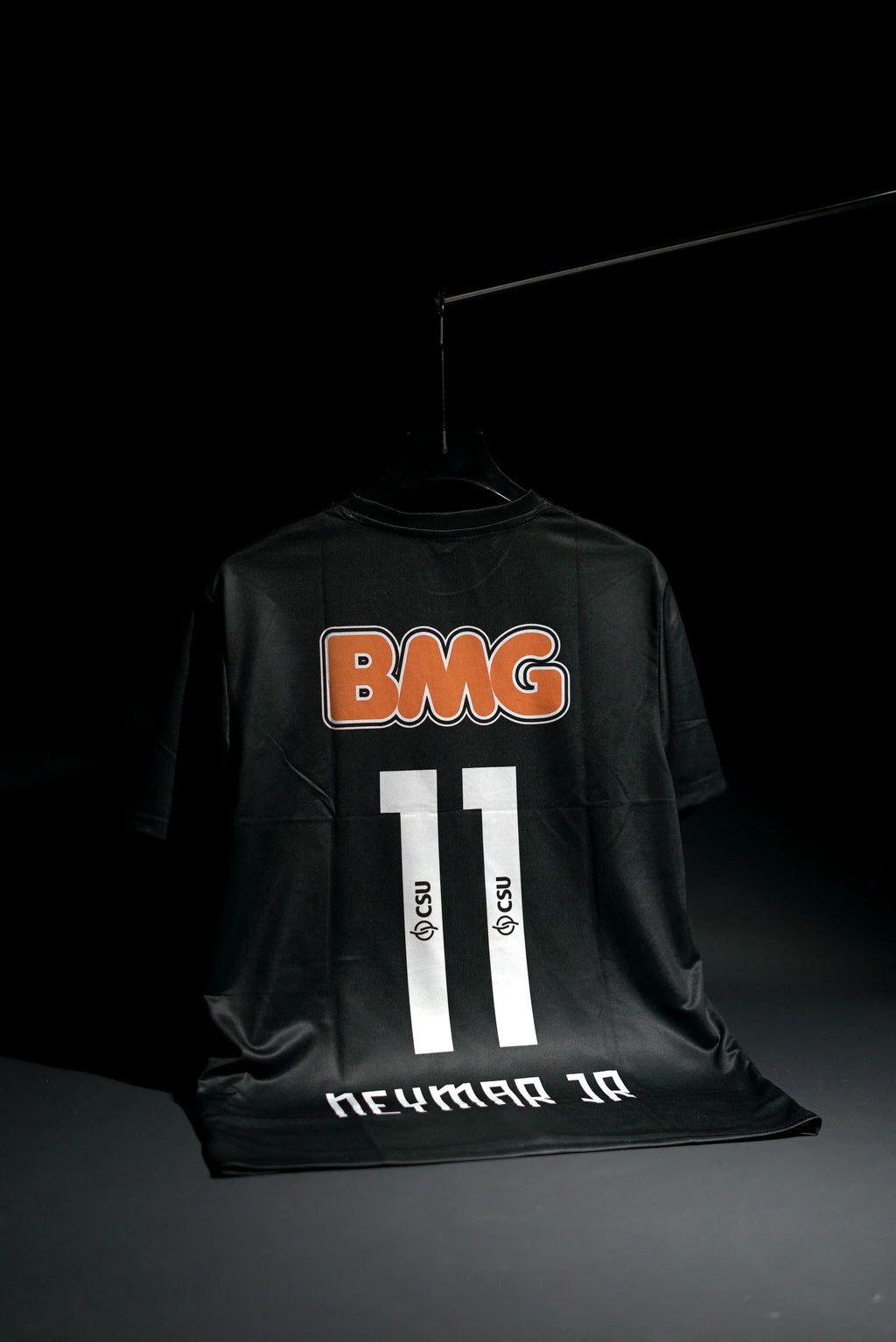 Santos FC | NEYMAR JR #11 | 2011-12 | Away Kit | BMG | Retro Design | Black | Embroidered Badges | Regular Fit