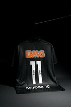 Santos FC | NEYMAR JR #11 | 2011-12 | Away Kit | BMG | Retro Design | Black | Embroidered Badges | Regular Fit