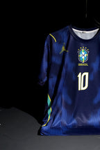 Brazil | NEYMAR #10 | 2026 FIFA World Cup | Away Kit | Latest Design | Blue & Black | Regular Fit