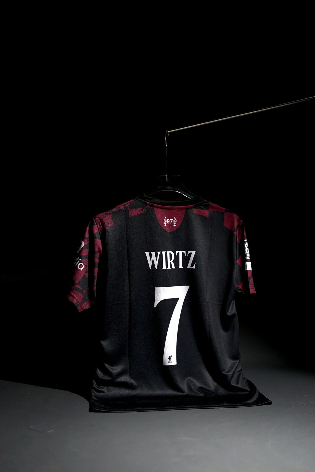 Liverpool FC | WIRTZ #7 | 2026-27 | Third Kit | Standard Chartered | Latest Design | Maroon & Black | Regular Fit