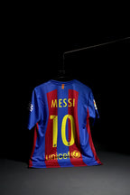 Barcelona  FC | LIONEL MESSI #10 | 2016-17 | Home Kit | Qatar Airways | Retro Design | Red & Blue | Regular Fit