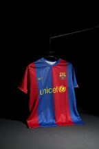 Barcelona FC | LIONEL MESSI #10 | 2006-07 | Home Kit | Unicef | Retro Design | Red & Blue | Regular Fit