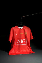 Manchester United FC | CRISTIANO RONALDO #7 | 2007-08 | Home Kit | AIG | Retro Design | Red | Regular Fit