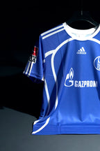 FC Schalke 04 | OZIL #17 | 2007-08 | Home Kit | Gazprom | Retro Design | Blue | Regular Fit