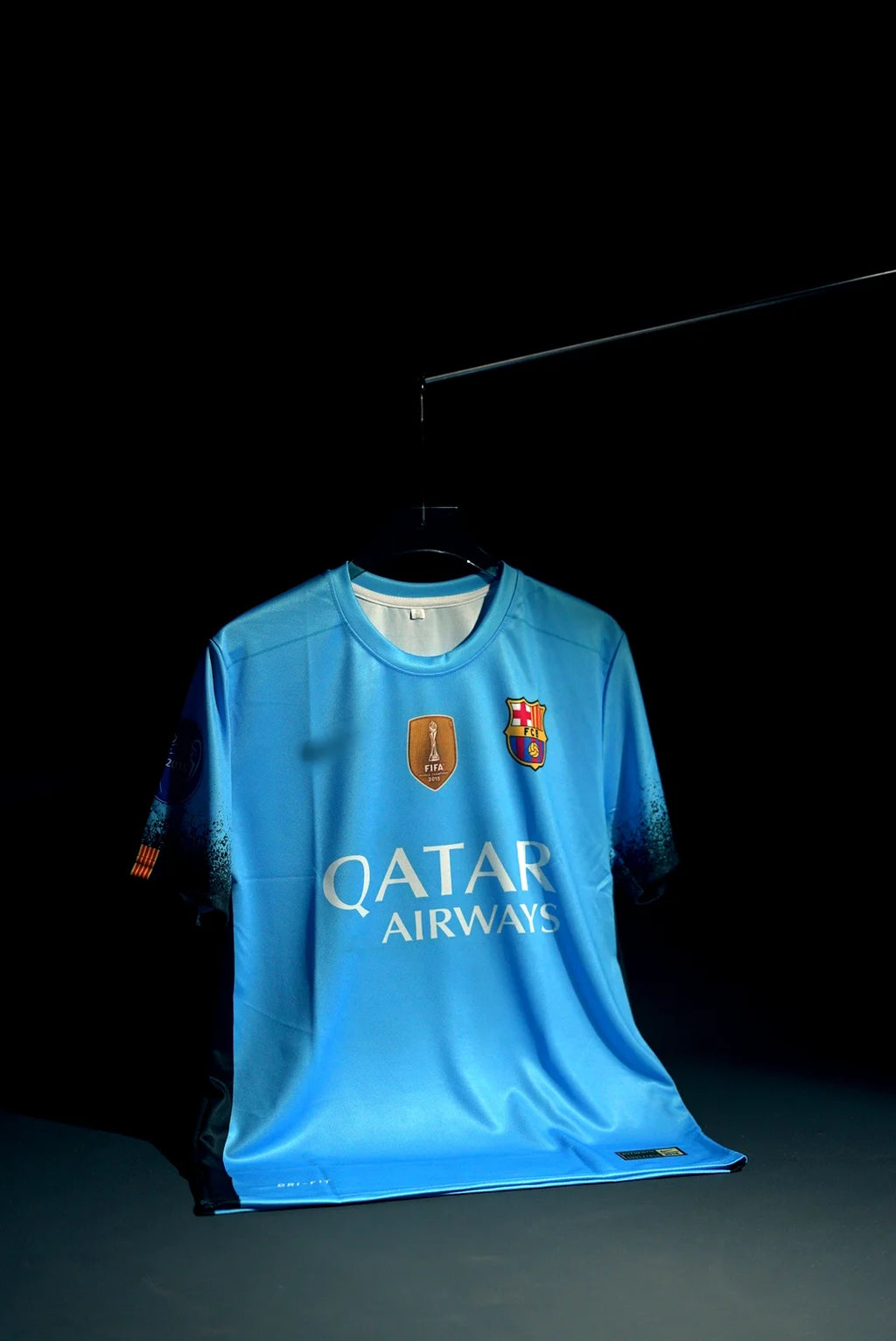 Barcelona FC | LIONEL MESSI #10 | 2015-16 | Third Kit | Qatar Airways | Retro Design | Blue | Regular Fit